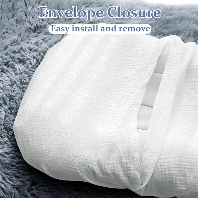 Hooyax Muslin Baby Lounger Cover Soft Organic Cotton Slipcover Fits Newborn Lounger for Baby Boys and Girls (White)