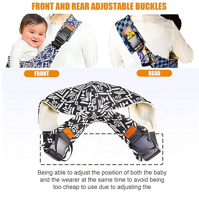 Baby Sling Carrier Newborn to Toddler Adjustable One-Shoulder Design with Hip Seat Support, Labor-Saving Baby Wraps Carrier 10-30 lbs(Mesh,Black)