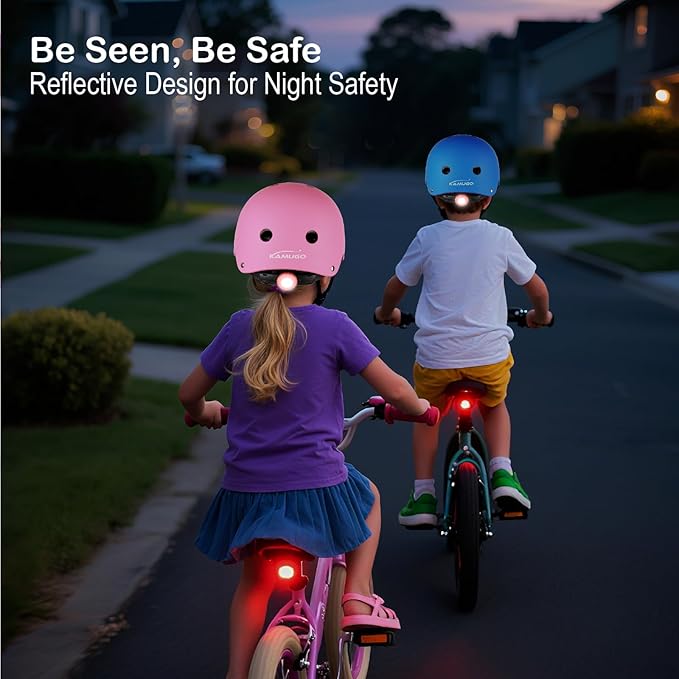 KAMUGO Kids Bike Helmet,Toddler Helmet Adjustable Kids Bicycle Helmet Girls Or Boys Ages 2-8/8-14 Years Old Multi-Sports for Cycling Skateboard Scooter