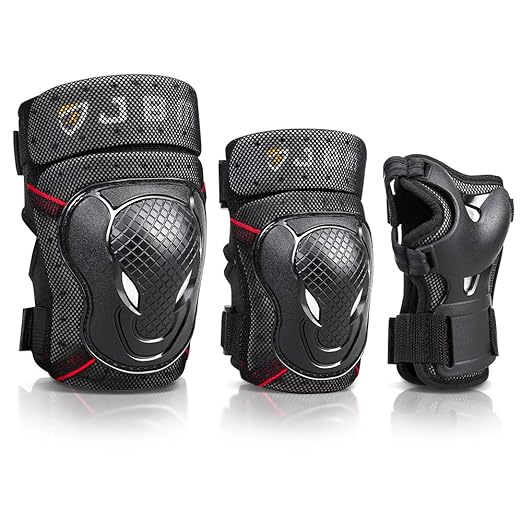 JBM Kids Child 3-8 Years Bike Knee Pads and Elbow Pads with Wrist Guards Protective Gear Set for Biking, Riding, Cycling Scooter, Skateboard