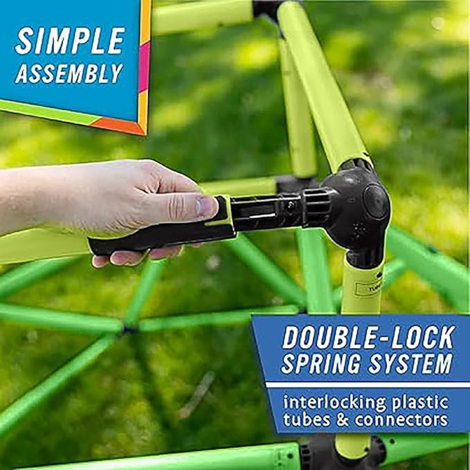 Eezy Peezy Monkey Bars Climbing Tower - Active Outdoor Fun for Kids Ages 3 to 8 Years Old, Green