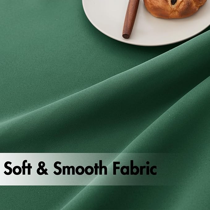 ANRODUO Back Tab Blackout Curtains for Bedroom Living Room, Rod Pocket Pinch Pleated Thermal Insulated Room Darkening Curtains 90 Inches Long 2 Panels, Hunter Green, 42 x 90 Inch