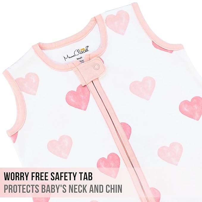 Baby Sleep Sack 1.0 TOG, Organic Cotton Baby Wearable Blanket with Two-Way Zipper, Swaddle Transition Baby Sleeping Bag, All-Season Sleep Sack for Newborn Infant Toddler Boy Girl, 6-12 Months, 1-Pack