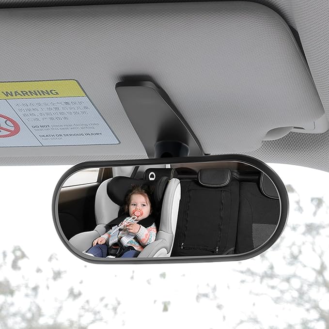 Car Rearview Mirror Rear View Mirrors for Baby 360 Adjustable Automotive Interior Mirrors Cars Mirror Rear Facing Kids Observing (Clip Base)