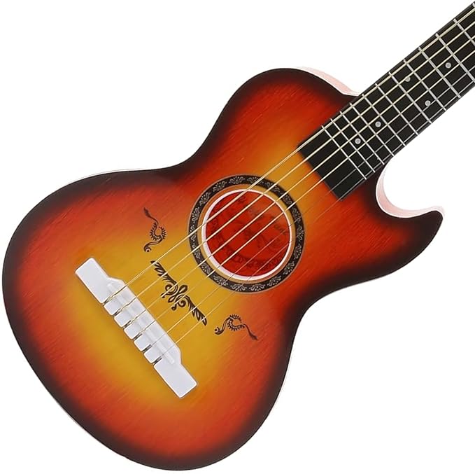23" Acoustic Guitar, Kids 6 String Toy Guitar - Realistic Steel Strings - Beginner Practice First Musical Instrument for Children, Toddlers (Cherry Sunburst)