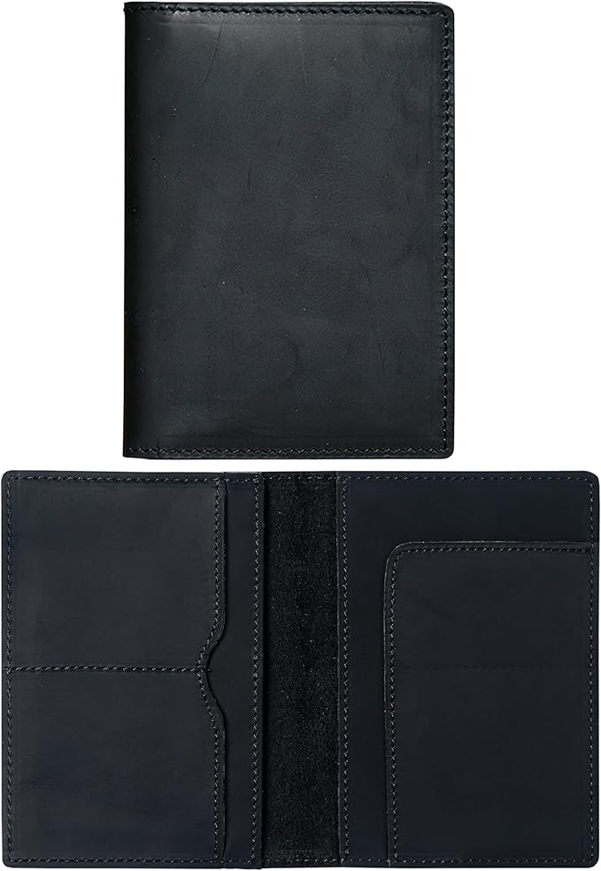 HIFA Leather Passport Holder, Handmade Passport Cover with Card and Ticket Slot - Genuine Leather, Elegant Design, Easy Access - Passport Case, Passport Wallet, Passport Holder