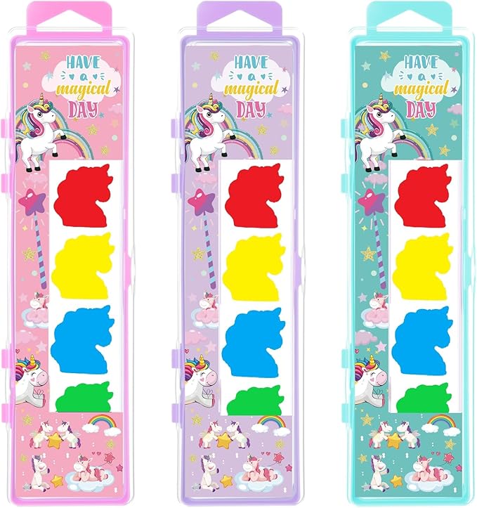 12 Pcs Unicorn Style Watercolor Painting Set 8 Washable Colors With Brush Watercolor Painting Set Gift Party Supplies Back To School Party Gift Exchange
