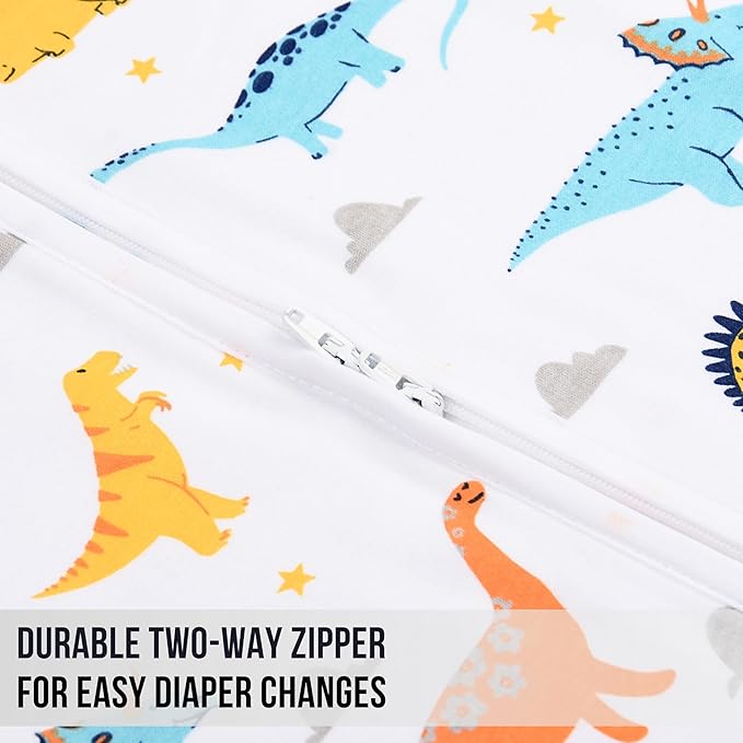 Baby Sleep Sack 1.0 TOG, Organic Cotton Baby Wearable Blanket with Two-Way Zipper, Swaddle Transition Baby Sleeping Bag, All-Season Sleep Sack for Newborn Infant Toddler Boy Girl, 0-6 Months, 1-Pack