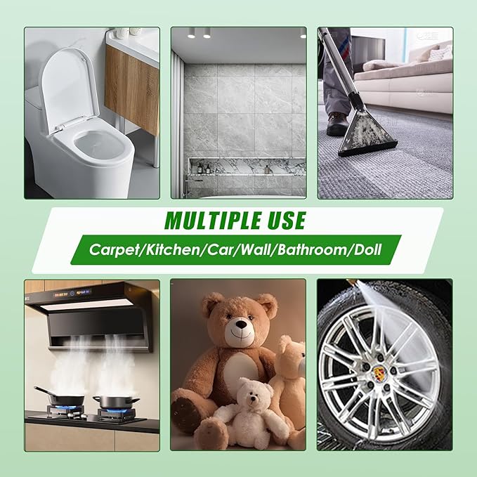 7-in-1 Handheld Steam Cleaner, 2200W High Pressure Steam Cleaner, 1.2L Portable Car Steam Cleaner for Home Kitchen, Bathroom, floor and Car Cleaning, 10s Fast Heating High Pressure Steam Cleaning, Red