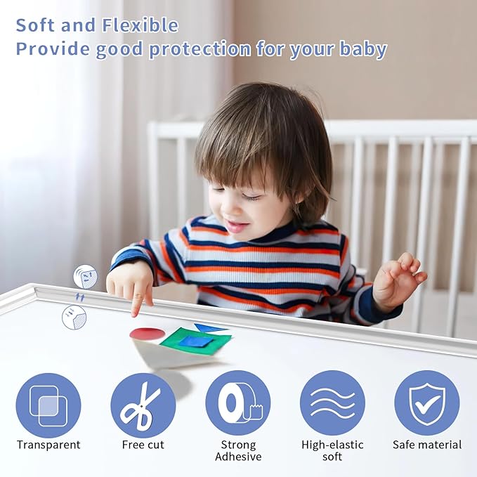 Corner Protectors,16.4ft(5M) Clear Corner Protector Baby Proofing, Soft Edge Protectors, Corner Guards Furniture Corner&Edge Safety Bumpers with Upgraded Strong Adhesive for Furniture&Sharp Corners