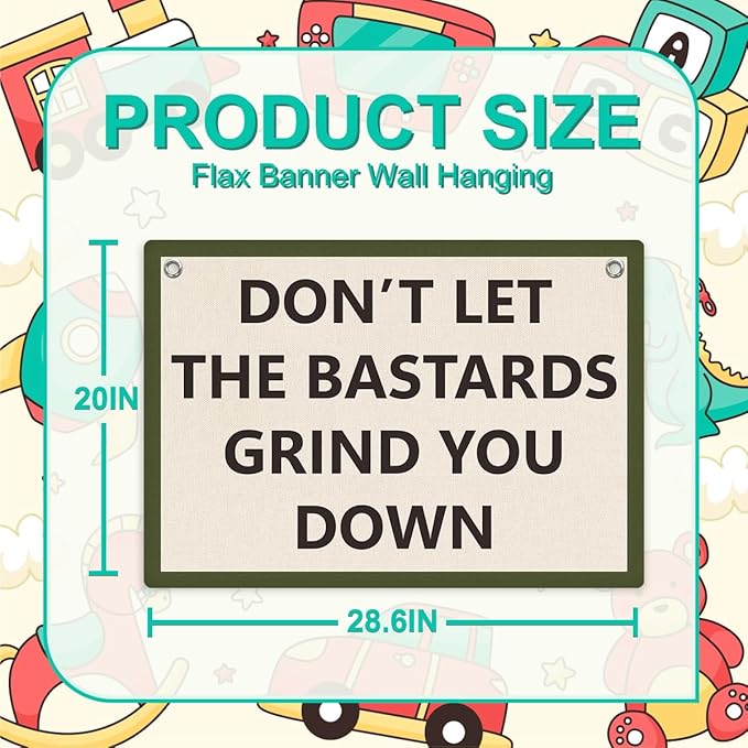 Funny Banner, Inspirational Wall Decor, Positive Affirmations Wall Hanging, Motivational Gifts Banner Flag, Wall Flag Home Living Room Apartment Dorm Office Decor, Banner for Room