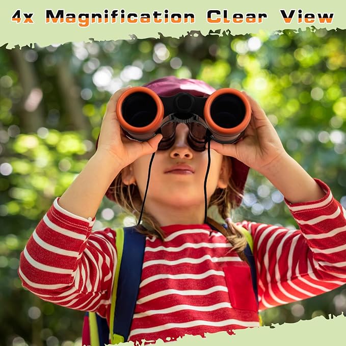 6 Pack Kid Binoculars Shockproof Mini Compact Binoculars Toys for Girls Boys Small Folding Telescope for Bird Watching Educational Learning Camping Birthday Gifts