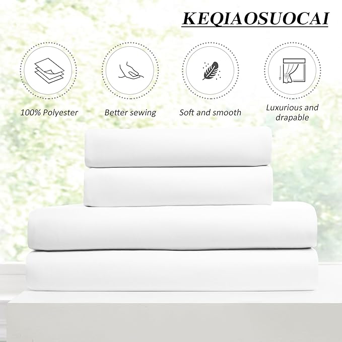 KEQIAOSUOCAI Custom Pleat Curtains & Drapes 100 Inches Long, Thermal Insulated Cabin Accordion Style Vertical Memory Shape Pleat Draft for Living Room 40 x 100-inch,White