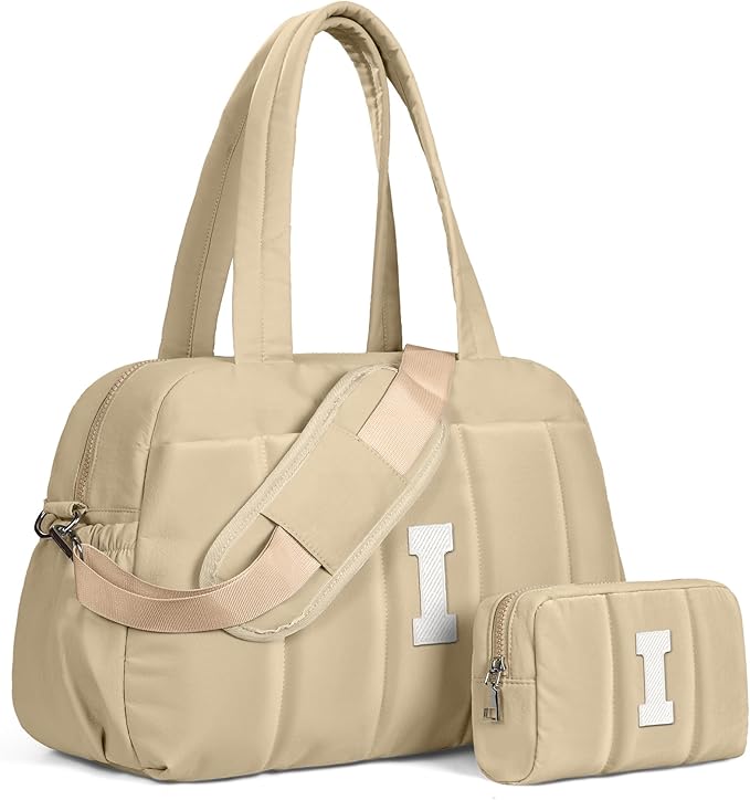 Birthday Gifts for Women-Monogram Duffle Bag, Weekender Bags for Women，Overnight Bag with Wet Pocket，Lightweight Travel Bags Personalized Gym Tote with Makeup Pouch