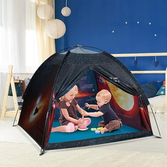 Black Hole Play Tents- Space World Dome Tent Playhouse- Imaginative Play Popup Tent for Outdoor and Indoor Fun-Kids Astronaut Space for Boys and Girls- 47" x 47" x 43 "