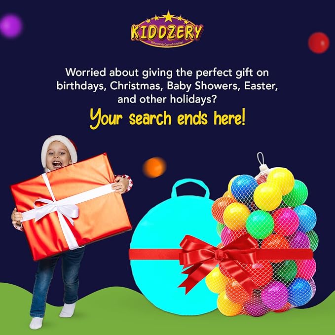 5pc Kids Play Tent for Toddlers with Ball Pit, Crawl Tunnel, Indoor & Outdoor Playhouse, Jungle Gym, Toys for Boys & Girls, Includes Dart Balls, Teepee & Basketball Hoops, (with 50 Balls)