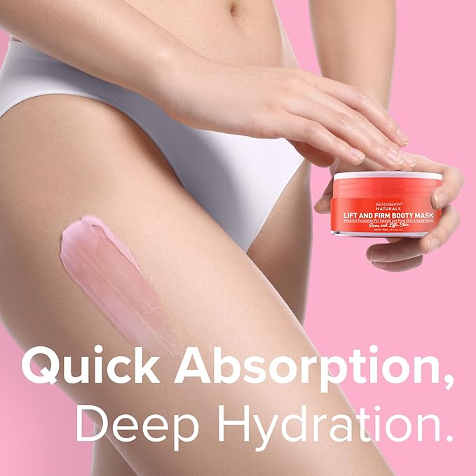 Anti Cellulite Body Firming Cream: Tightening & Lifting Booty Lotion with 3D Thermal Tech for Thighs, Belly, Bum & Women Sagging Skin, Shea Butter & Coconut Oil, 3.4 oz