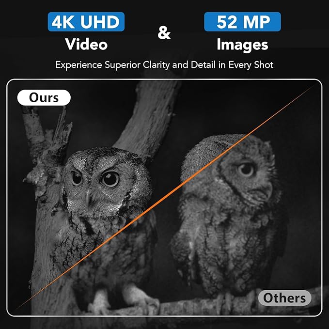 GTHUNDER Night Vision Goggles, Night Vision Binoculars – 4K UHD Video, 52MP Photos, App Remote Control, 10X Zoom, 4" HD Screen, 984ft, 7-Level IR, 4000mAh, 32GB Card – Ideal for Hunting & Security