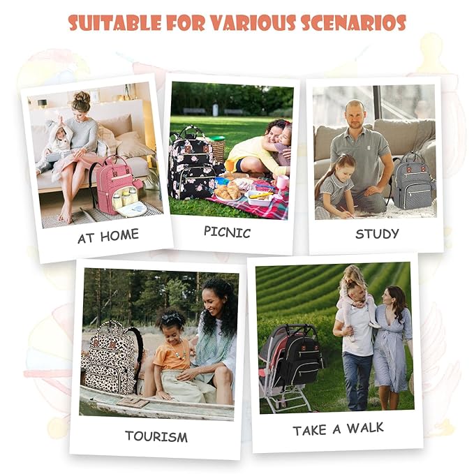 Baby Diaper Bag Backpack, Travel Diaper Bags for Girl Boy Large Capacity Baby Bag Backpack for Women Army Green