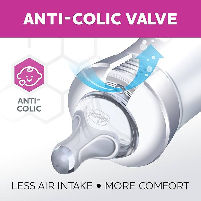 Chicco Duo Deluxe Hybrid Baby Bottle Starter Gift Set with Invinci-Glass Inside and Plastic Outside | Dishwasher, Bottle Warmer, and Electric Sterilizer Safe | Intui-Latch Nipple | Clear/Grey