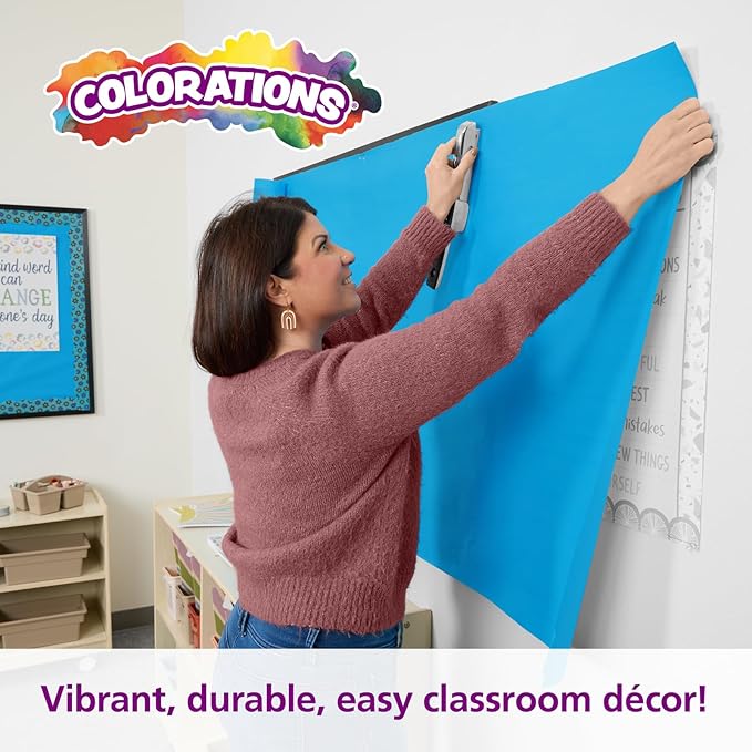 Colorations DSBB Bright Blue Dual Surface Paper Roll 36" x 1000' (1 Roll)