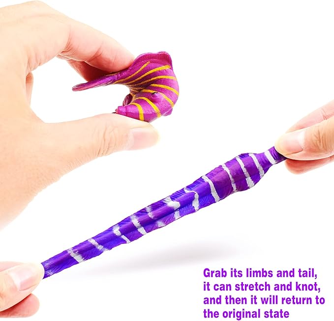 10PCS Sea Animal Figurines Bath Toys, Color Changing Ocean Fish Toys, Stretchy Realistic Animal Set, for Kids 3 and Up, for Themed Parties, Cake Topper, Classroom Rewards, Goodie Bag Filler