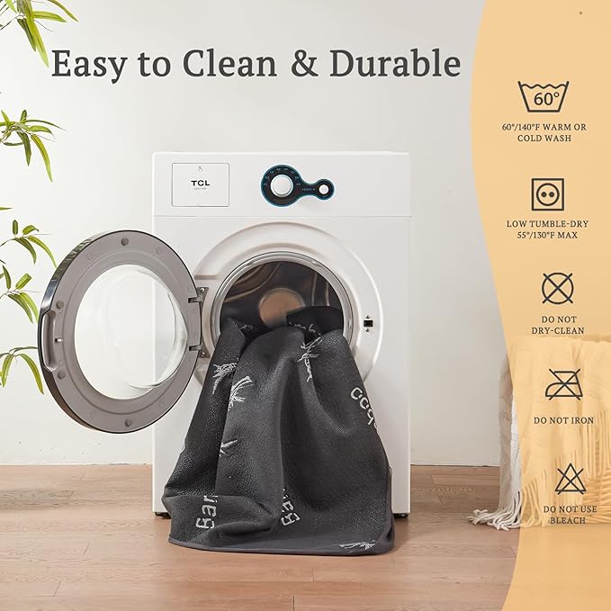 BEDLORE Waterproof Crib Mattress Protector 2 Pack, Ultra Soft Bamboo Viscose Crib Mattress Pad Cover, Noiseless Toddler Mattress Protector for Standard Baby Mattress Size 52''x28'', Dark Gray