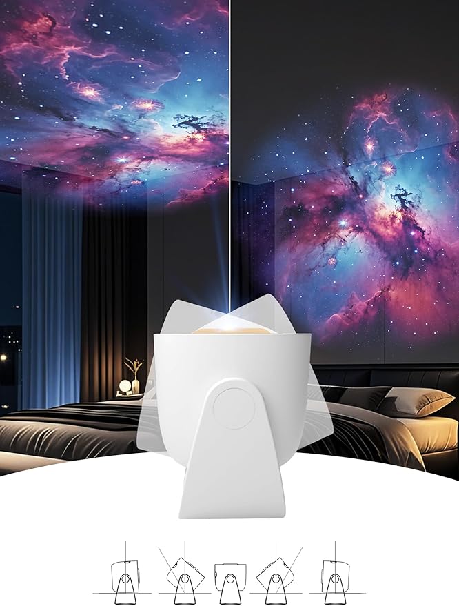 Galaxy Star Projector for Bedroom, Home Planetarium Night Light Projector with Timer High-Definition Soft Light for Relax, Kids, Ceiling, Room Decoration, Gifts