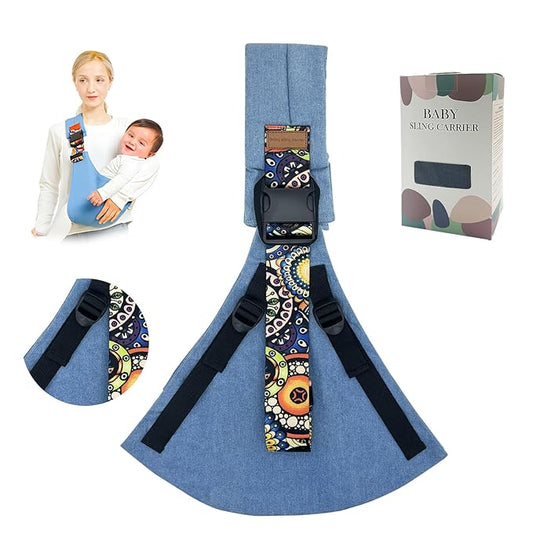 Baby Sling Carrier,Toddler Carrier,Upgraded 2025 Baby Sling with 4 Adjustable Straps(10-30lbs),Lightweight,Portable and One Size Fits All(Blue)