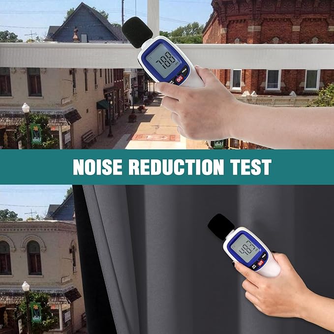 ChrisDowa 100% Blackout Curtains for Bedroom with Black Liner, 2 Thick Layers Total Blackout Thermal Insulated Grommet Window Curtains 72 Inch Length 2 Panels Set (Dark Grey, 52 x 72 Inch)