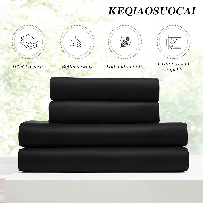 KEQIAOSUOCAI Black Pinch Pleated 60 Inch Wide Curtains 60 x 102, Thermal Insulated Noise Cancelling Living Room Office Drapes 102 Inches Long, Patio Sliding Glass Door Window Curtain 2 Panels