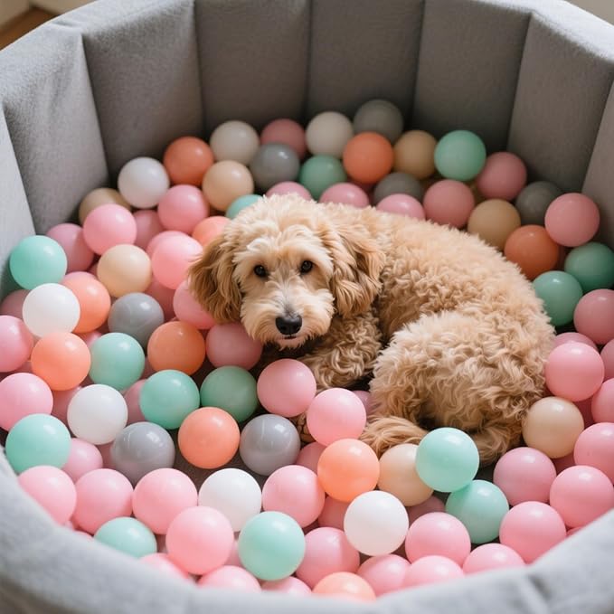 GOGOSO Balls for Ball Pit - Plastic Ball for Toddlers 1-3, Baby Kids Ball Pool Decoration 50 100 200 300 500 1000 (6 Colors, 200 Balls)