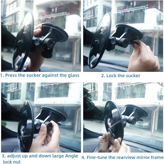 Blind area mirror of rear rear view mirror of baby car Observe convex side mirror of blind area on both sides of car Adjustable front mirror of baby car