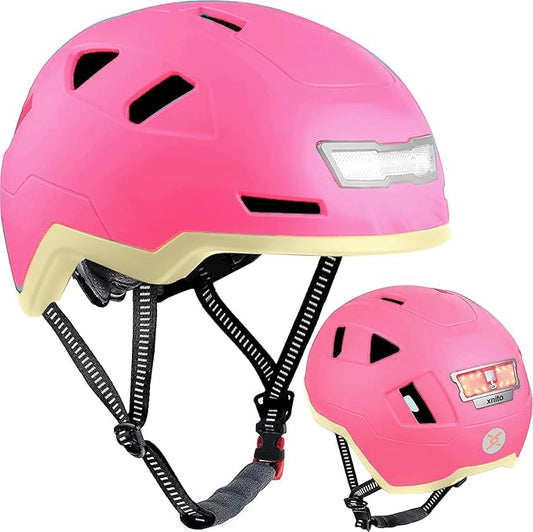 Kid Bike Helmets for Boys and Girls | Fit Head 51-54cm Circumference | CPSC & NTA-8776 Dual Certified | Multi-Sport Helmets with LED Lights, Magnetic Buckle, Detachable Visor