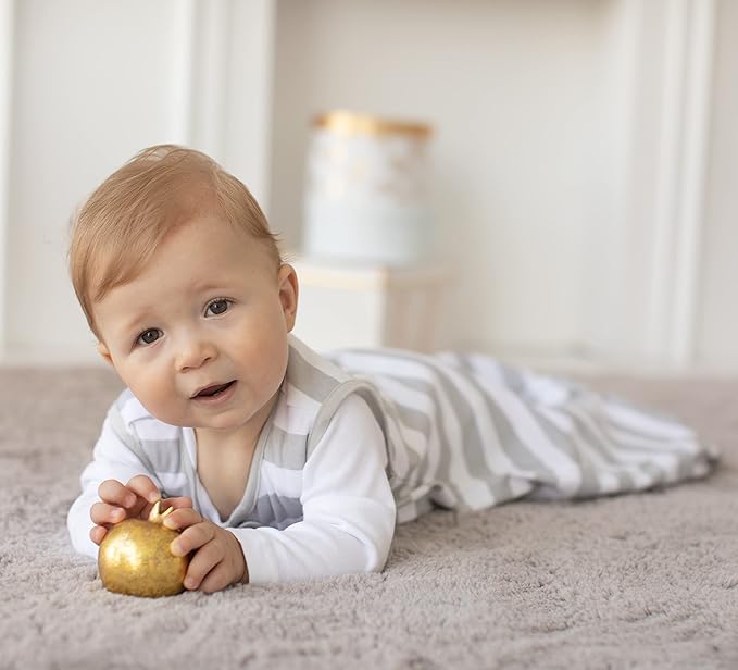 Baby Sleep Sack 1.0 TOG, Organic Cotton Baby Wearable Blanket with Two-Way Zipper, Swaddle Transition Baby Sleeping Bag, All-Season Sleep Sack for Newborn Infant Toddler Boy Girl, 2-Pack, 6-12 Month