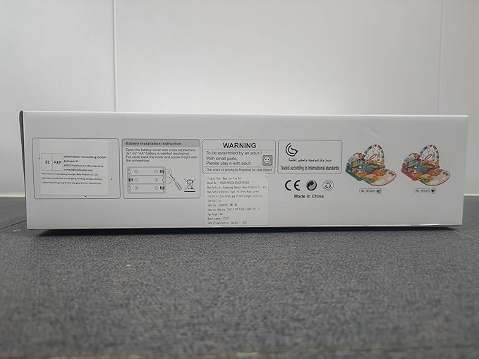 Eners Baby Gyms Play Mats Musical Activity Center Baby Piano Gym Mat Tummy Time Padded Mat for Newborn Toddler Infants(Red)