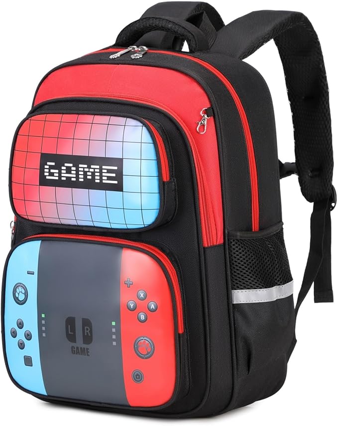Boys Backpack 3d Cartoon GameBag for Children Teens School Backpacks for Waterproof Kids Backpack 17″Travel Backpacks (GAME)