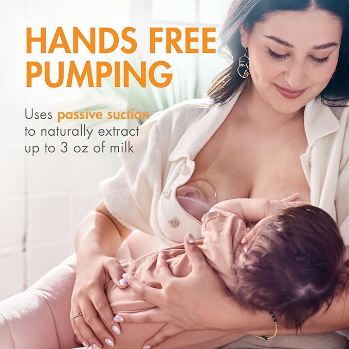 Boon Trove Silicone Manual Breast Pump Set - Hands Free Breast Milk Collector - Includes Polyester Travel Pouch - Breastfeeding Essentials - 2 Count
