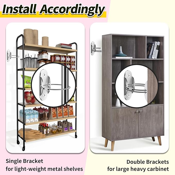 Anti Tip Furniture Anchors (6 Packs) Furniture Anchors for Baby Proofing, Earthquake Straps for Furniture Dresser Wall Safety Anchor Furniture Safety Straps Wall Straps, Silver