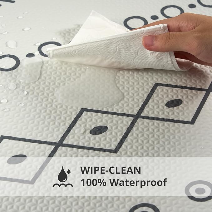 Baby Foam Play Mat, PIGLOG 72x48 Baby Crawling Mat, Floor Mats for Kids for Baby with Interlocking Floor Tiles, Toddler Play Mat for Indoor and Outdoor, Easy to Clean Playroom Floor Mat, Bohemia