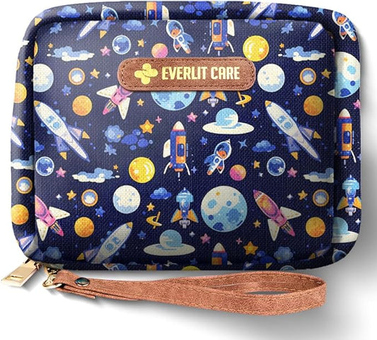 EVERLIT Care Rescue Pack | Family-Friendly First Aid Kit for Kids with 200 Pcs Medical Supplies | Travel-Friendly Compact Storage Bag for Home, Car, Travel, Camping, Adventure (Galaxy)