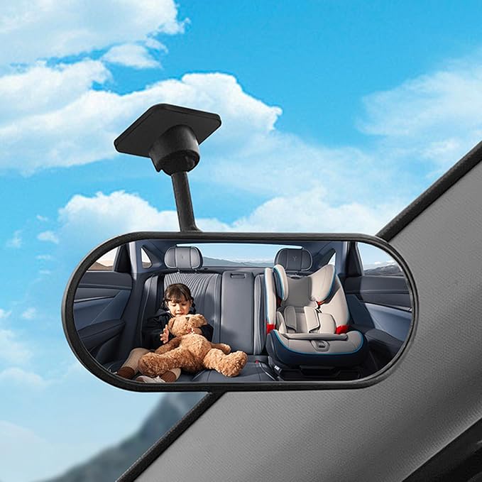 Car Rearview Mirror Rear View Mirrors for Baby 360 Adjustable Automotive Interior Mirrors Cars Mirror Rear Facing Kids Observing (Adhesive Base)