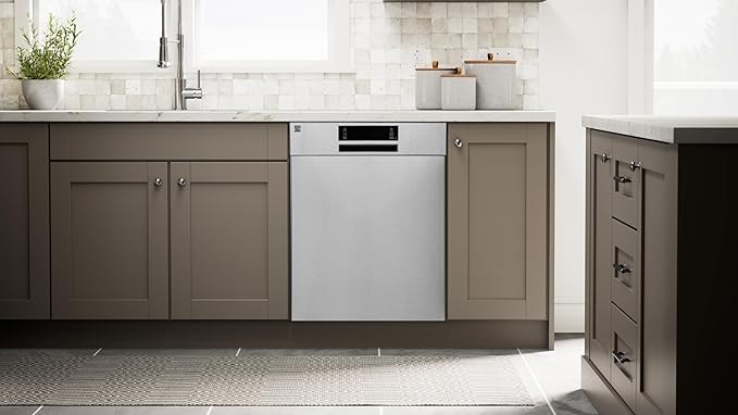 Kenmore 24" Built-in Stainless Steel Tub Dishwasher EasyFlex 3rd, SmartWash, UltraWash Plus, TurboDry, and Adjustable Rack, Energy Star Certified, Fingerprint Resistant