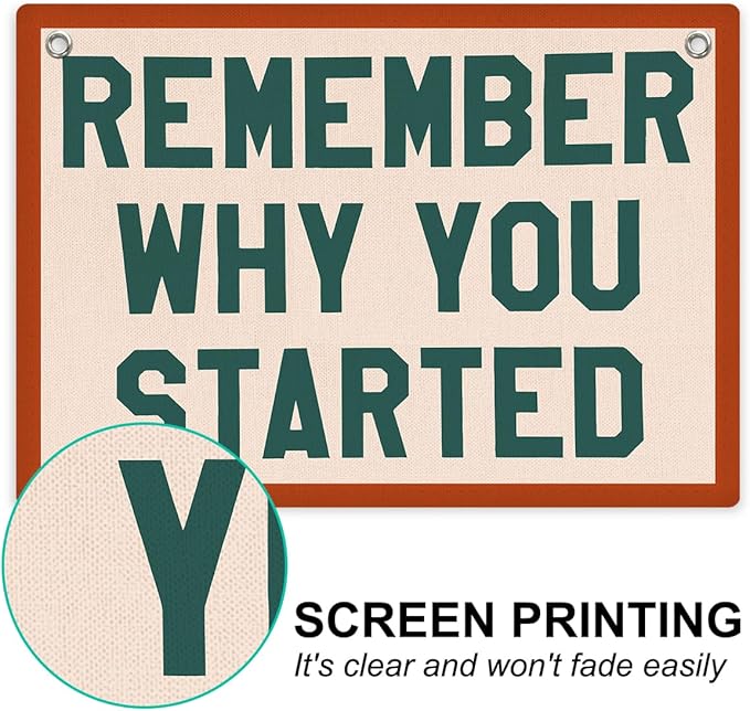 Inspirational Banner, Motivational Wall Decor, Positive Affirmations Wall Hanging, Vintage Banner Flag, Wall Flag Home Living Room Gym Dorm Office Decor, Banner for Room