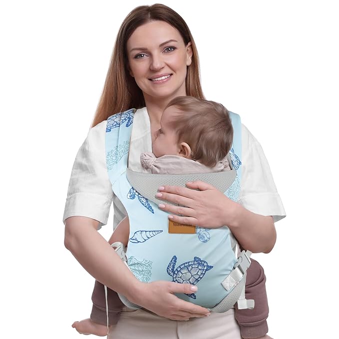 Baby Carrier Newborn to Toddler, Ergonomic Adjustable Toddler Carriers for 7-66 Lbs, Cozy Lightweight Infant Carrier with Neck Support, Baby Holder Carrier with Lumbar Support for Mom Dad