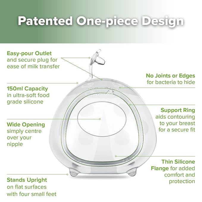 haakaa Ladybug Breast Milk Collector Breast Shells Milk Saver Nursing Cups for Large Milk Supply, Replace Disposable Breast Pads, Reusable & Wearable (150ml, 1 Pc)