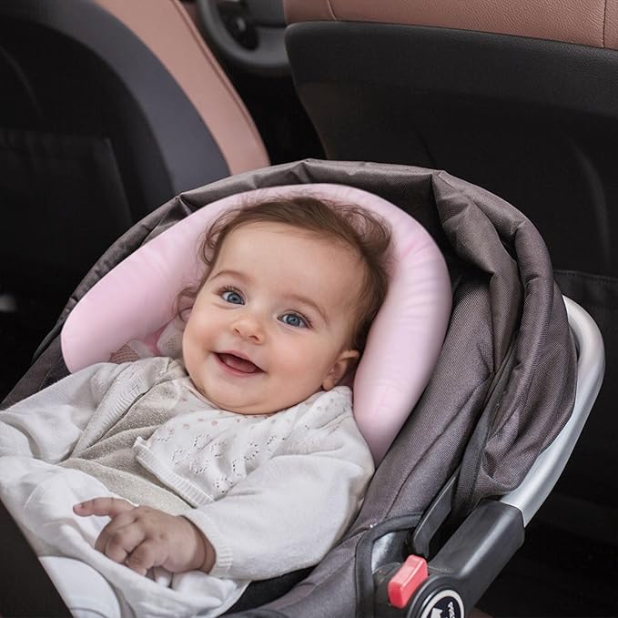 COOLBEBE Upgraded 3-in-1 Babybody Support for Newborn Infant Toddler - Extra Soft Car Seat Insert Cushion Pad, Perfect for Carseats, Strollers, Swings, Pink
