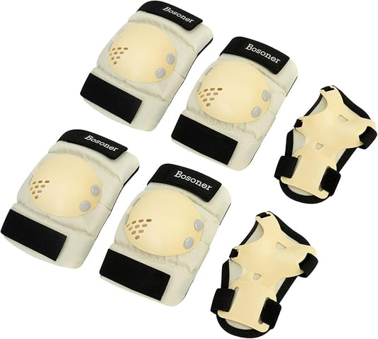 BOSONER Kids/Youth Knee Pad Elbow Pads for Roller Skates Cycling BMX Bike Skateboard Inline Rollerblading, Skating Skatings Scooter Riding Sports