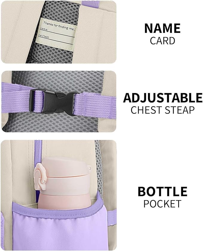 Kids Backpack for Girls: Girls Backpack 6-10 - Kindergarten Elementary School Bookbag for Girl