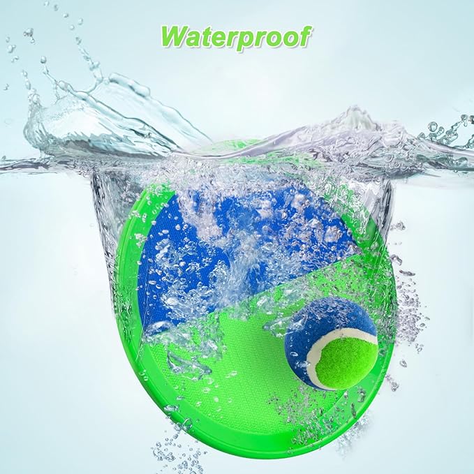 Ayeboovi Kids Outdoor Beach Pool Toys Toss and Catch Ball Set Upgraded Light UP Ball Yard Lawn Games for 3-10 Years Boys Girls Toddlers Easter Basket Stuffers-Green